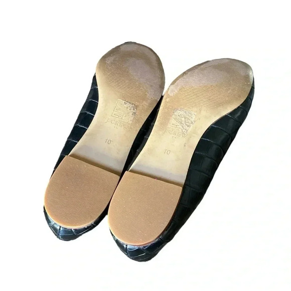 J. Crew Factory Black Croc-Embossed Flats - Picture 9 of 9